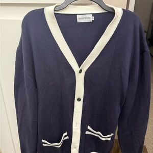 Men's Navy Cardigan Sweater